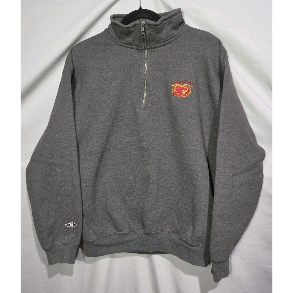 Iowa State Cyclones‎ 1/4 Zip Up Pullover Fleece Sweatshirt MED Embroidered Logo